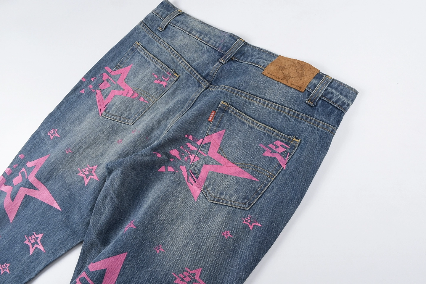 Sp5der All-Over Star Denim Jeans2