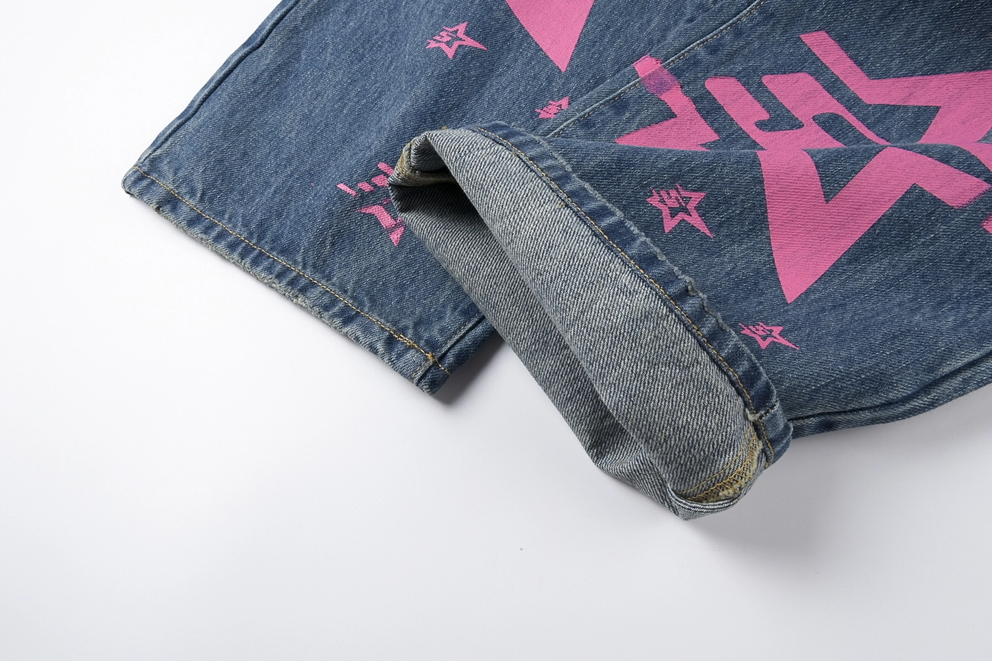 Sp5der All-Over Star Denim Jeans5