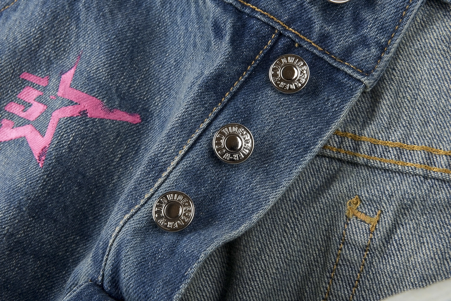 Sp5der All-Over Star Denim Jeans6