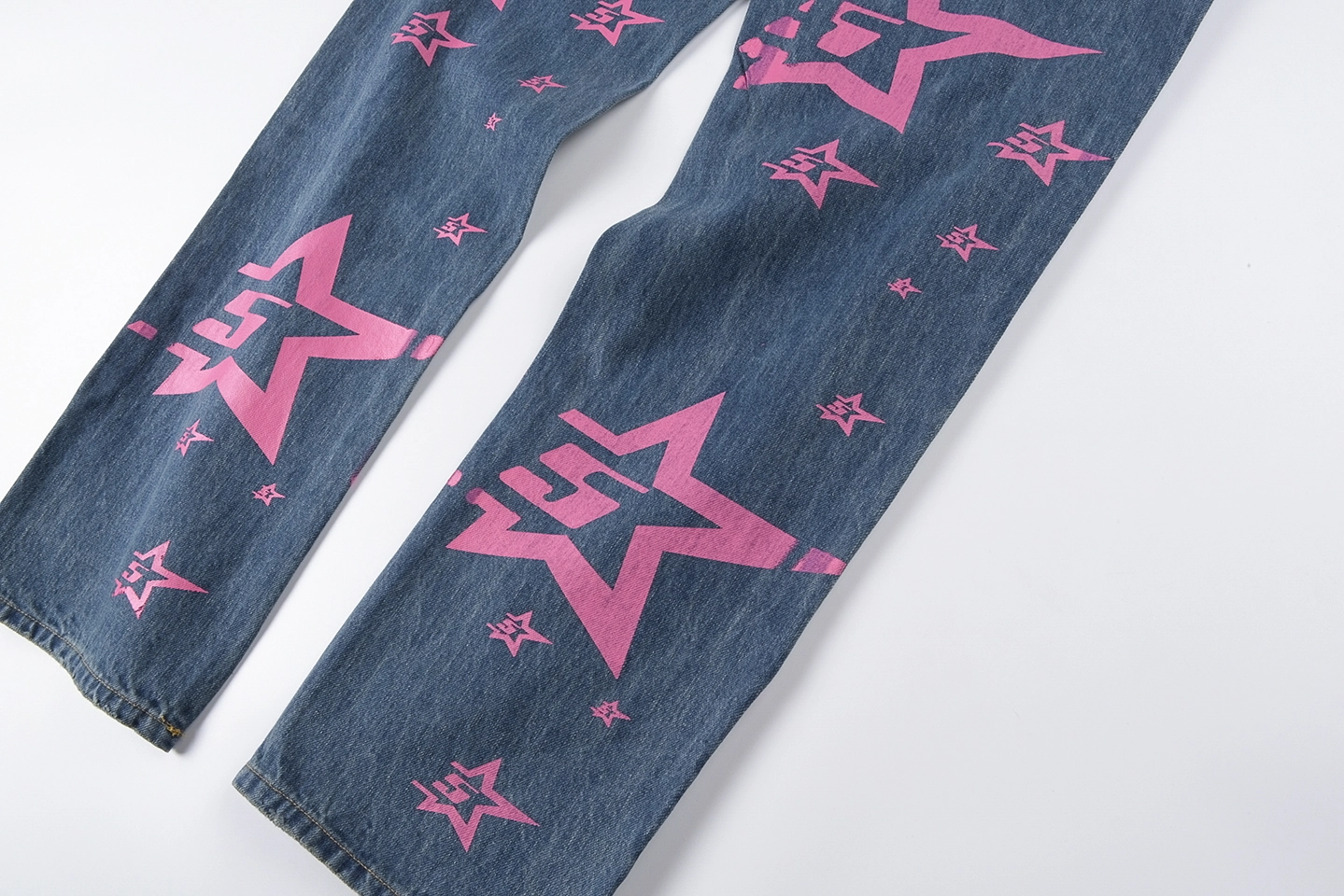 Sp5der All-Over Star Denim Jeans8