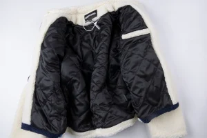 Sp5der Cream Navy Wing Racing Sherpa Jacket2