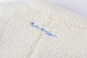 Sp5der Cream Navy Wing Racing Sherpa Jacket6