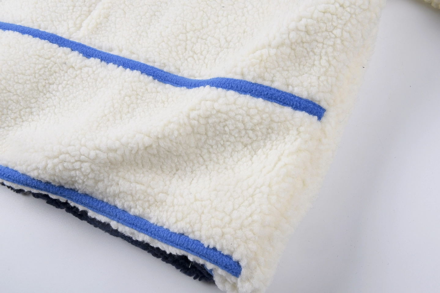 Sp5der Cream Navy Wing Racing Sherpa Jacket8