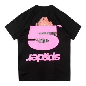 Sp5der Harley Flame Star Graphic T-Shirt Back view