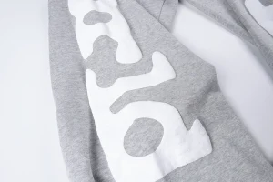 Sp5der Heather Grey Oversized White Script Sweatpants2