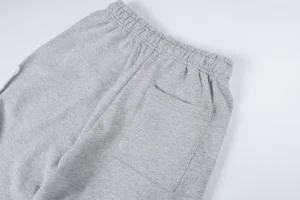Sp5der Heather Grey Oversized White Script Sweatpants6