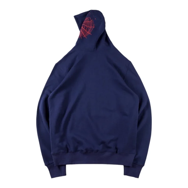 Sp5der Insect Groupe Splatter Web Hoodie Back view