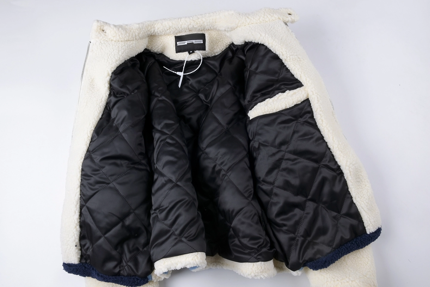 Sp5der Ivory Navy Hunter Sherpa Jacket6