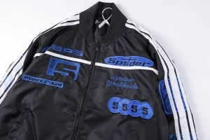 Sp5der Midnight Blue Five Racing Bomber Jacket3