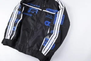 Sp5der Midnight Blue Five Racing Bomber Jacket5