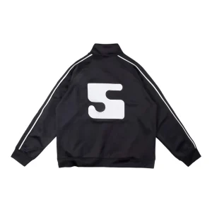 Sp5der Midnight Ivory Stripe Track Jacket Back view
