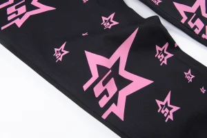 Sp5der Midnight Pinkstar Allover Graphic Pants6