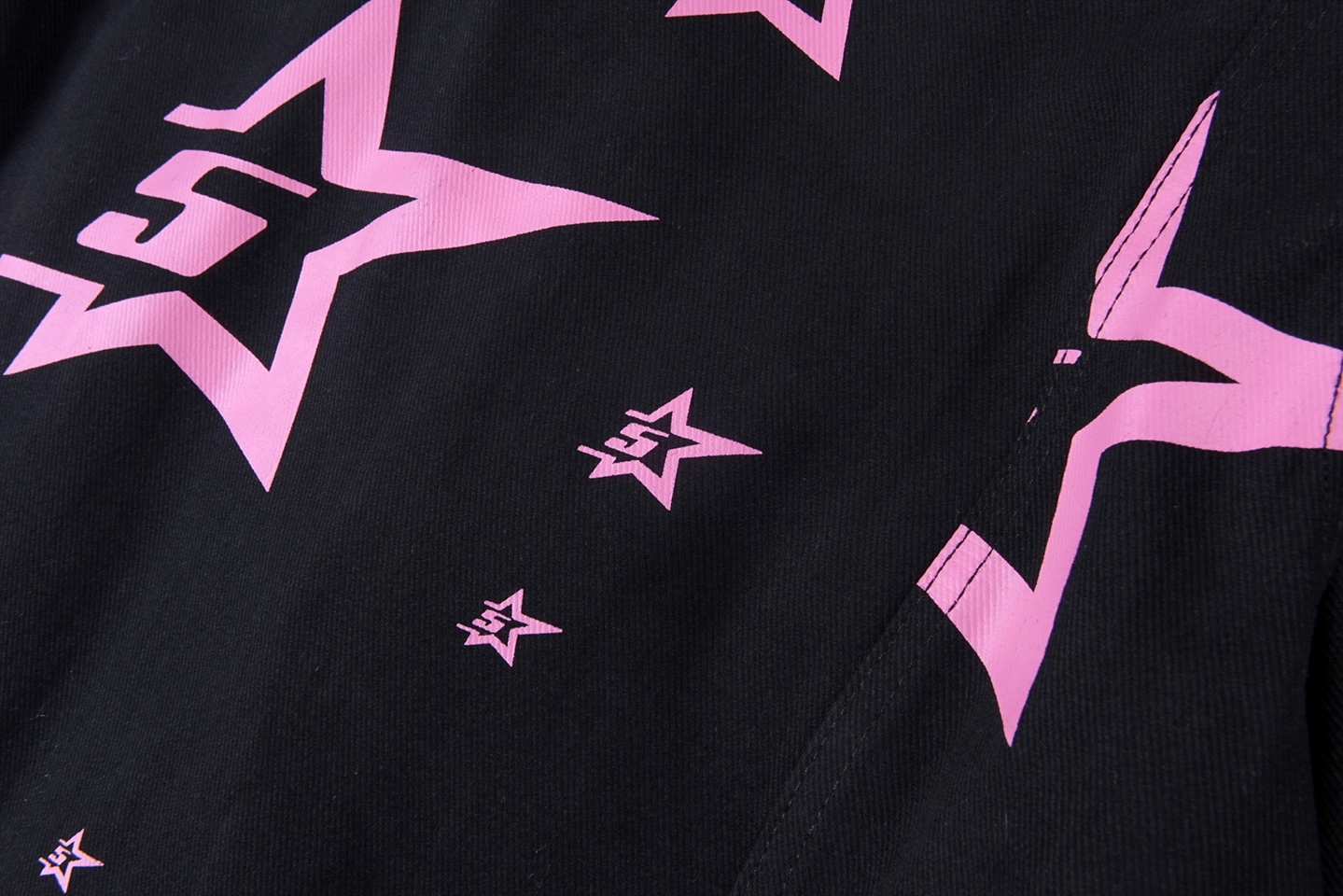 Sp5der Midnight Pinkstar Allover Trucker Jacket1