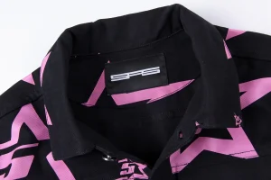 Sp5der Midnight Pinkstar Allover Trucker Jacket5