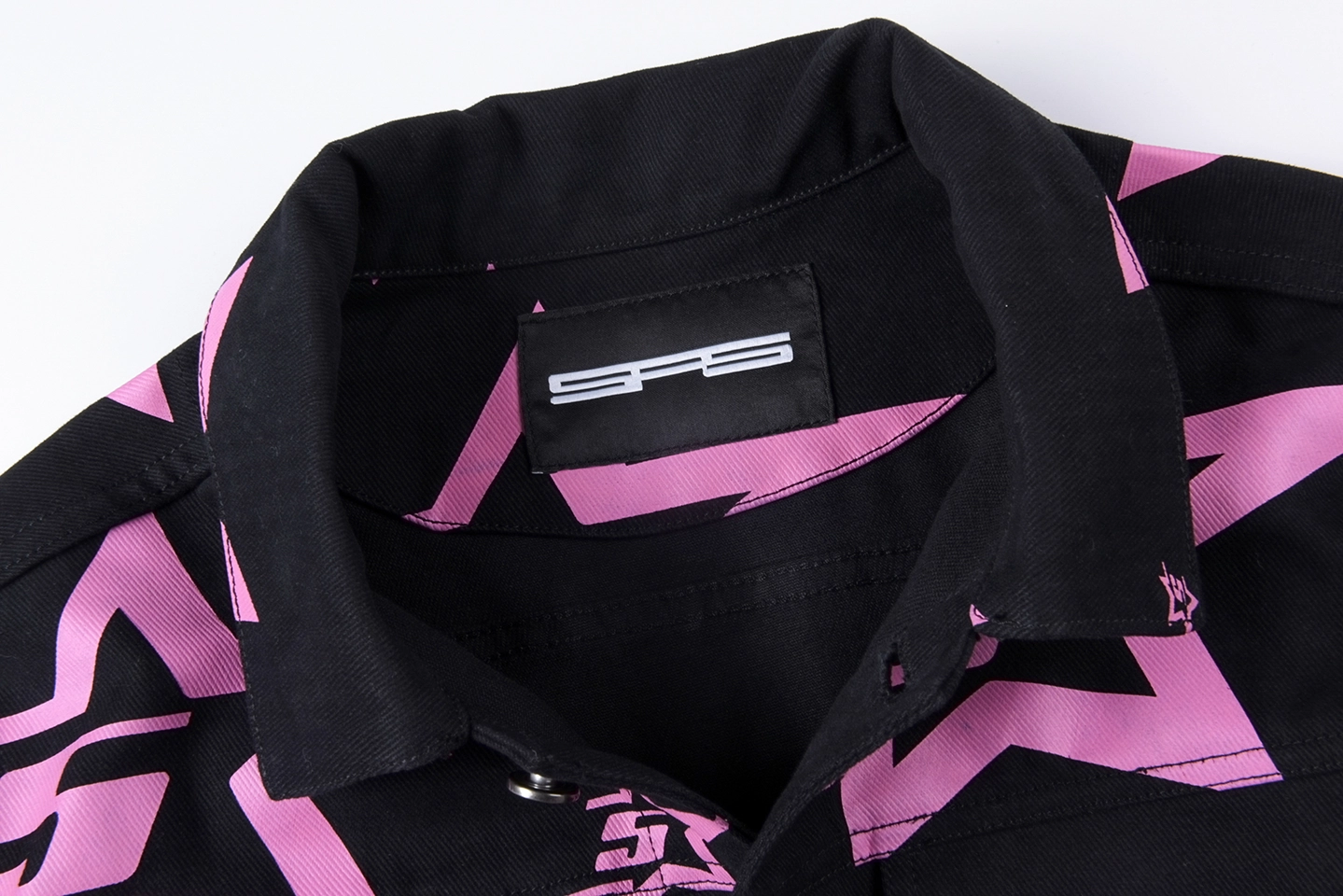 Sp5der Midnight Pinkstar Allover Trucker Jacket5