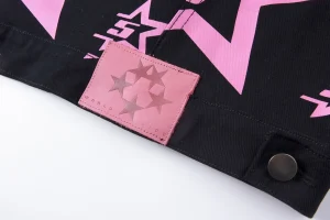 Sp5der Midnight Pinkstar Allover Trucker Jacket6