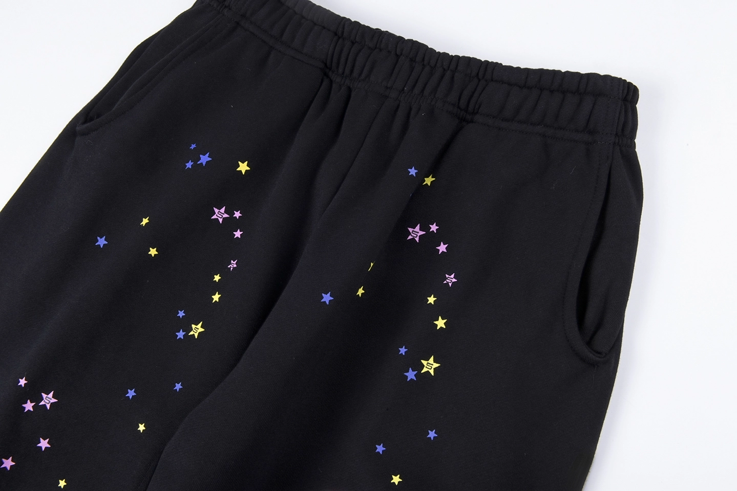 Sp5der Midnight Stardust Pink Script Sweatpants8