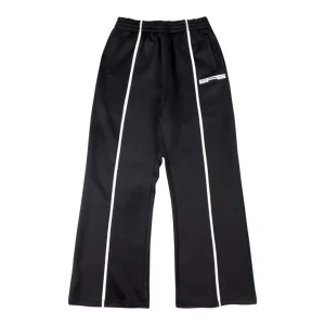 Sp5der Midnight White Dual-Stripe Track Pants Front view