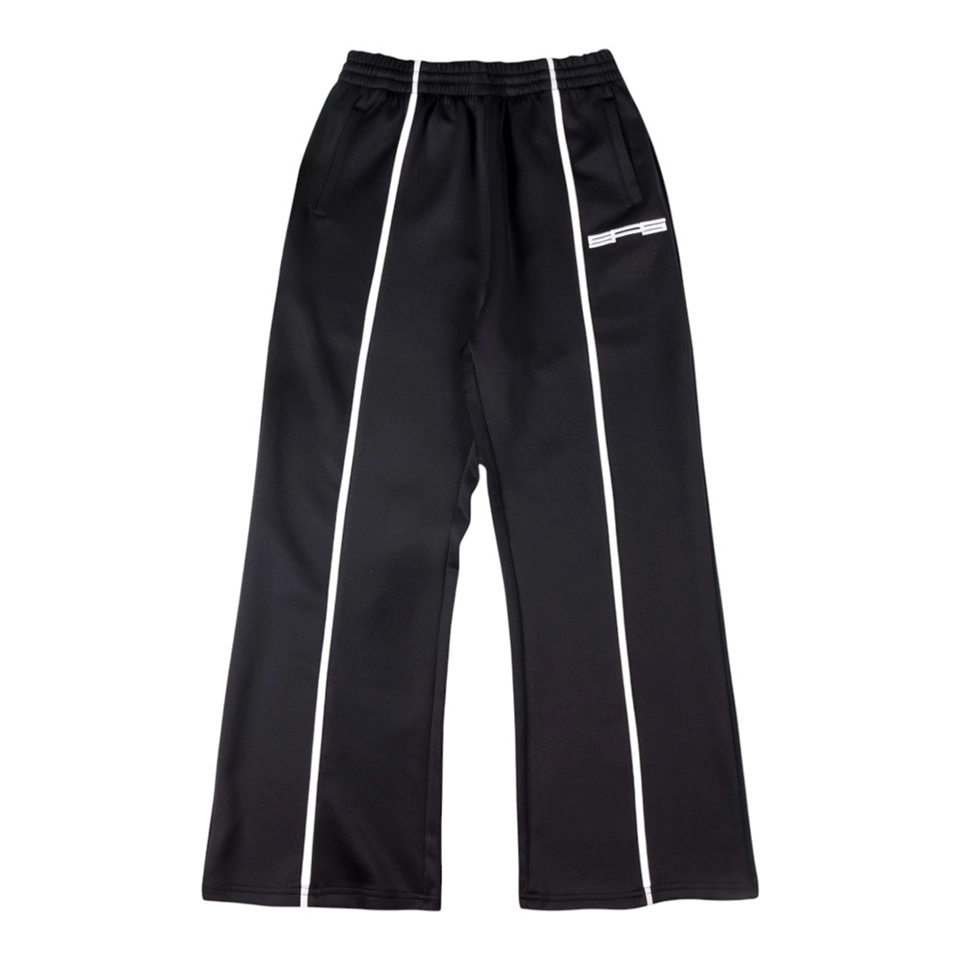 Sp5der Midnight White Dual-Stripe Track Pants Front view