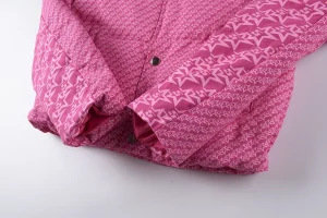 Sp5der Pink Monogram Puffer Jacket14