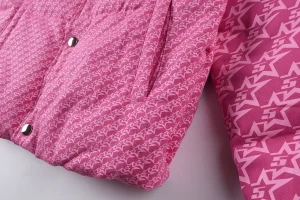 Sp5der Pink Monogram Puffer Jacket17
