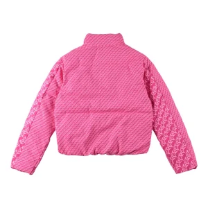 Sp5der Pink Monogram Puffer Jacket Back view