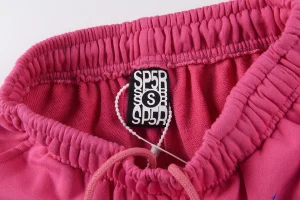 Sp5der Pink Star Logo Graphic Sweatpants10