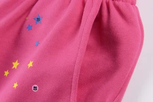 Sp5der Pink Star Logo Graphic Sweatpants4