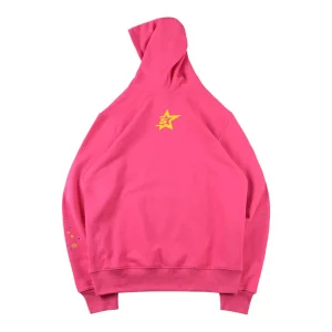 Sp5der Pink Web Star Graphic Hoodie Back view