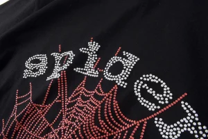 Sp5der Rhinestone Web Graphic T-Shirt4