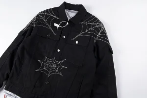 Sp5der Rhinestone Web Utility Jacket8
