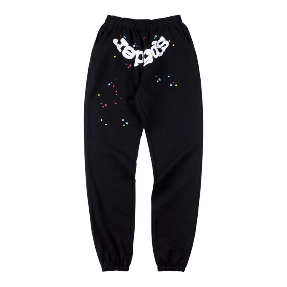 Sp5der Star Logo Graphic Sweatpants Front view