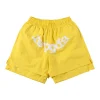 Sp5der Sunburst Yellow Logo Graphic Shorts