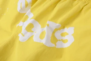 Sp5der Sunburst Yellow Logo Graphic Shorts4