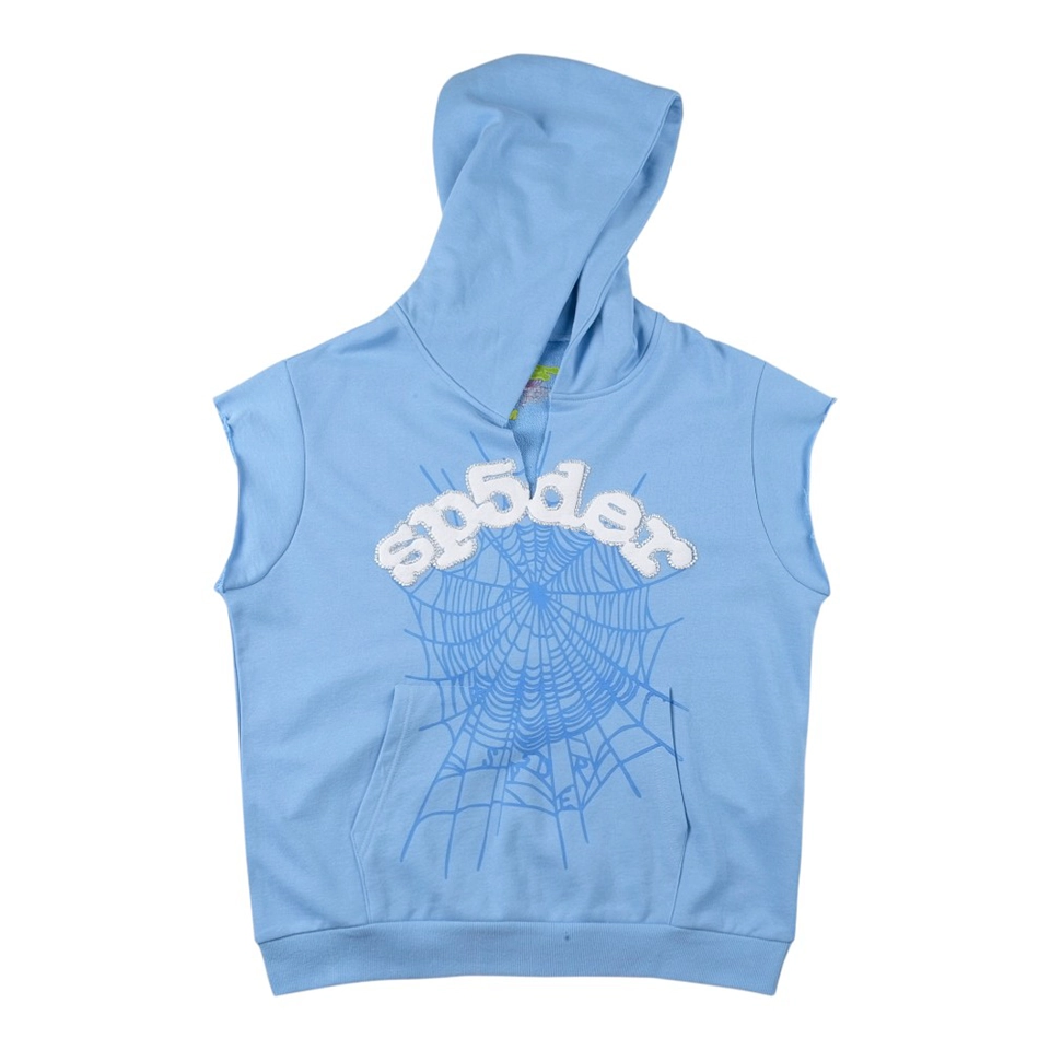 Sp5der Web Sleeveless Hoodie Front view