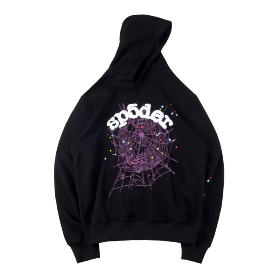 Sp5der Web Star Graphic Hoodie Front view