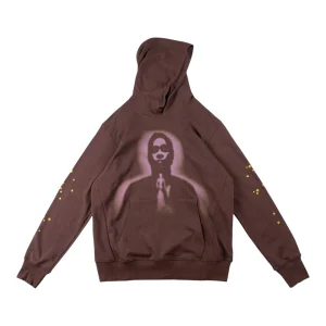 Sp5der World Wide Shadow Graphic Hoodie Front view