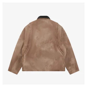 We11done Faux Suede Leather Collar Padded Jacket Bck view