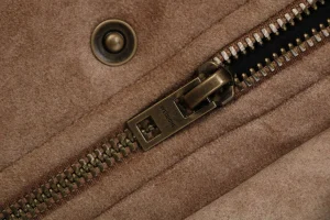 We11done Faux Suede Leather Collar Padded Jacket Zipper puller