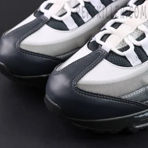 Yu-Gi-Oh! x Nike Air Max Muscle 95 Jonouchi collaboration, toe box close-up with leather and mesh construction