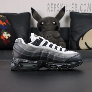 Yu-Gi-Oh! x Nike Air Max Muscle 95 Jonouchi collaboration, side view featuring black midsole and visible Air units