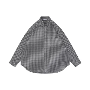 Acne Studios Pocket Label Check Flannel Shirt Front view
