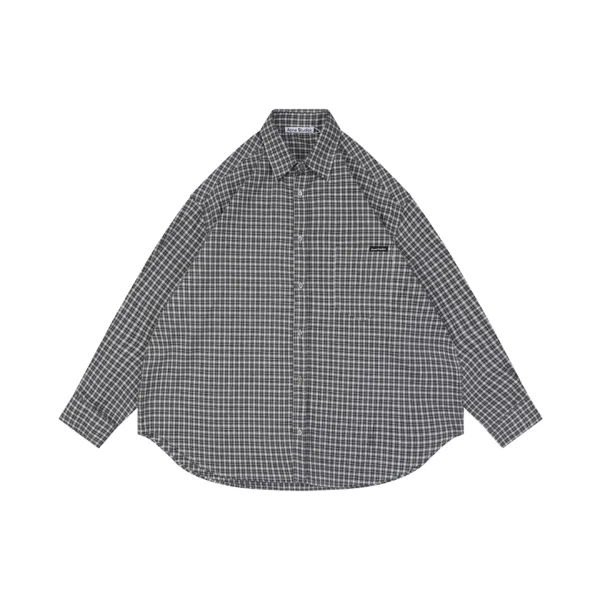 Acne Studios Pocket Label Check Flannel Shirt Front view