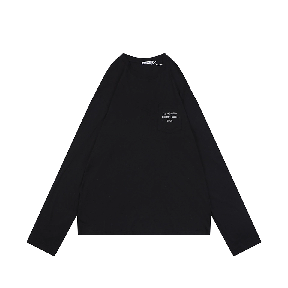 Acne Studios Stockholm 1996 Pocket Logo Shirt Black Front view