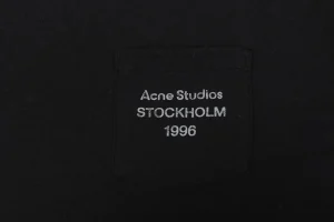 Acne Studios Stockholm 1996 Pocket Logo Shirt Black Front Print