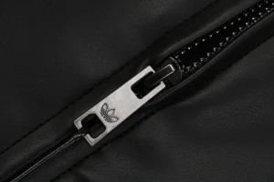 Adidas Originals Trefoil Faux Leather Track Jacket Zipper puller