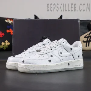 Air Force 1 with box display highlighting clean white base and fly pattern