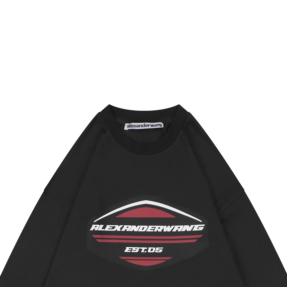 Alexander Wang Retro Shield Logo Graphic Washed Cotton Shirt