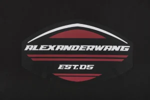 Alexander Wang Retro Shield Logo Graphic Washed Cotton Shirt Front Print