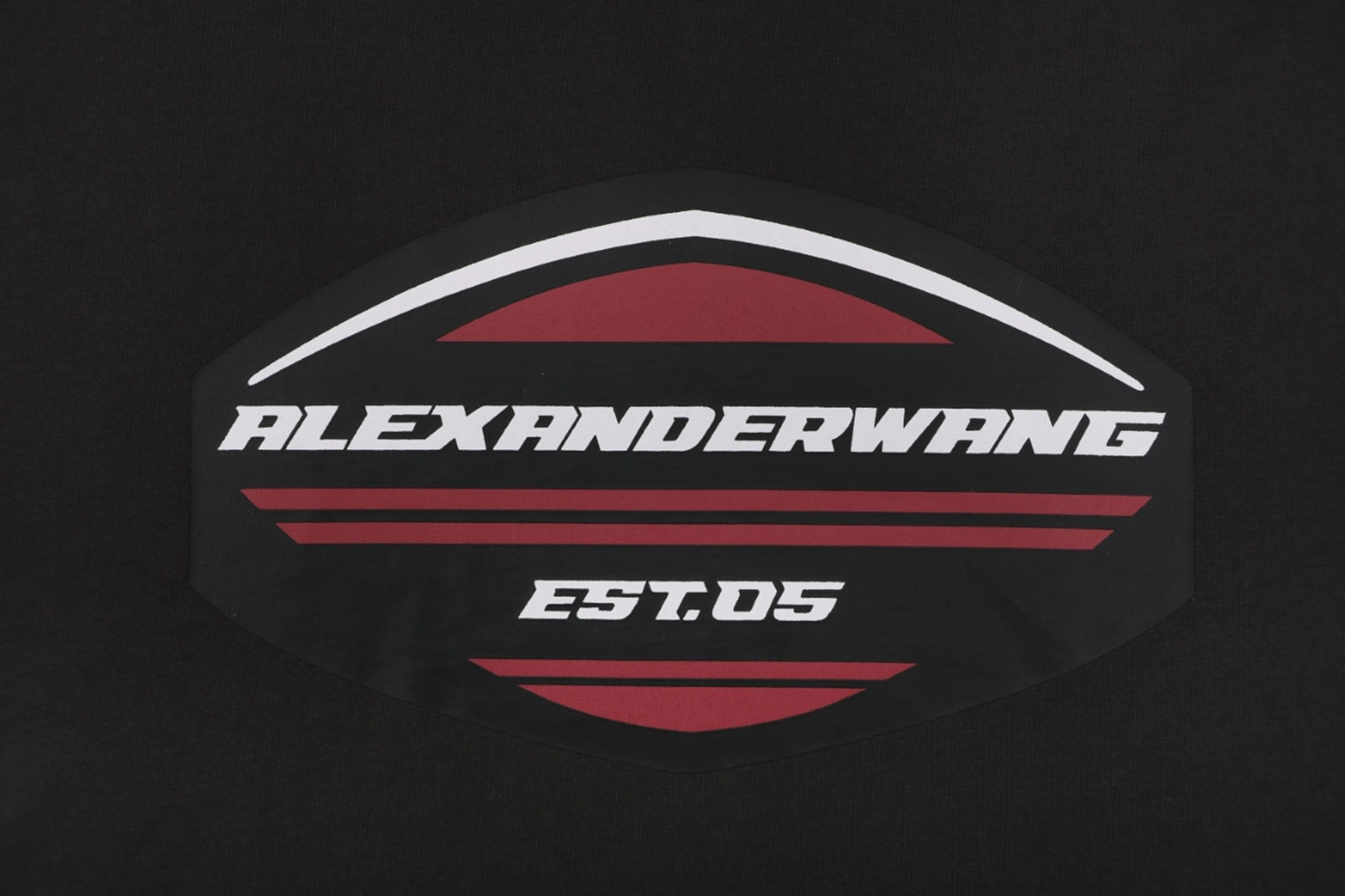 Alexander Wang Retro Shield Logo Graphic Washed Cotton Shirt Front Print